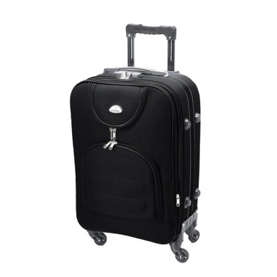Dollcini, walizka, walizka na kółkach, walizka kabinowa, kolor czarny, rozmiar S