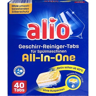 Tabletki do zmywarki alio All-In-One 40 sztuk Niemieckie