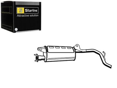 DUSLINTUVAS TL GALINIS DAEWOO TICO 0.8 93- STARLINE 