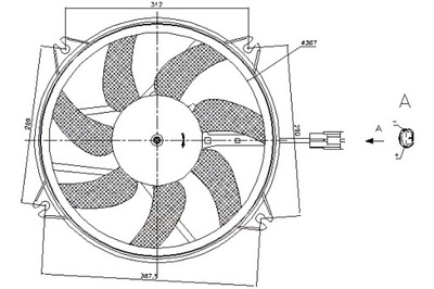 NISSENS VENTILADOR DEL RADIADOR CON CUERPO DS DS 4 DS 5 CITROEN BERLINGO  