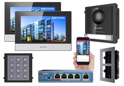 ZESTAW WIDEODOMOFONOWY DOMOFON PANEL IP HIKVISION