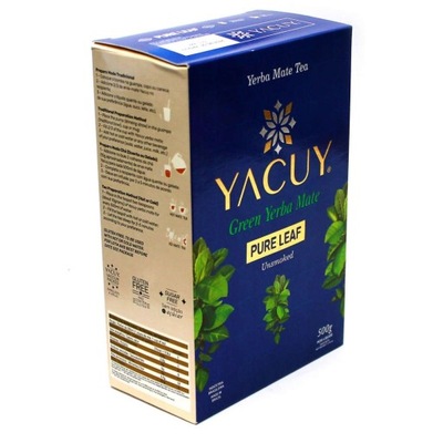 Yerba Mate YACUY Pure Leaf Unsmoked Vaccum 500g