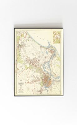 Stary plan Gdańska Plan der Danzig 1933. 70x50cm