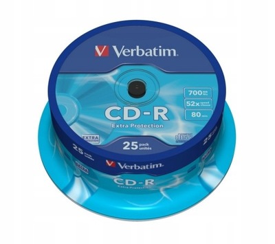 VERBATIM płyty CD-R 700MB 52x 25szt - 43432 CB EXP
