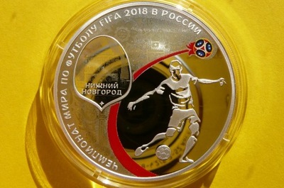 3 RUBLE ROSJA 2018 FIFA PIŁKA NOŻNA NIŻNY NOWOGRÓD