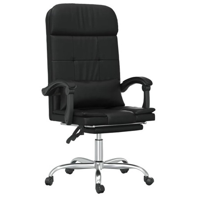 Rozkładane, masujące krzesło biurowe, czarne, s
