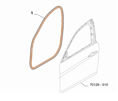 Прокладка ніша двері передніх alfa romeo giulia фото №1