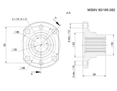 СТУПИЦА ШАРНИРА ВАЛА NAPĘDZAJĄCEGO ОСИ ПЕРЕДНЕГО URSUS C-385 78185022 8