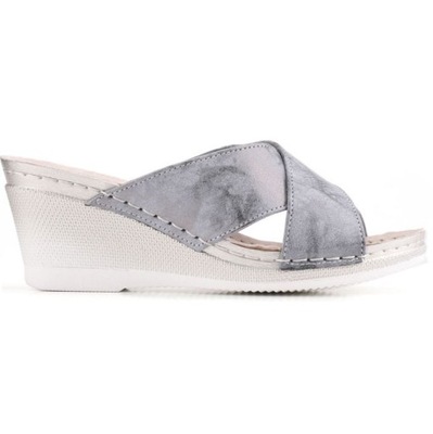 Klapki szare 4 Bellis 38 Szary