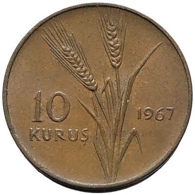 87111. Turcja - 10 kuruszy - 1967r.