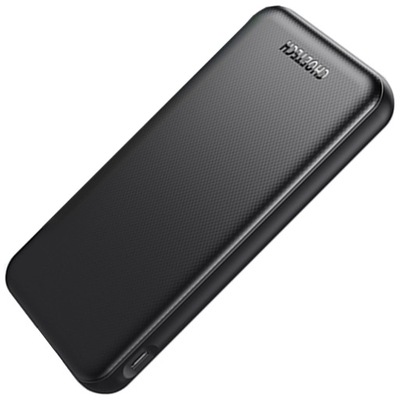 CHOETECH POWERBANK POJEMNY WYTRZYMAŁY 10000MAH 18W QC PD USB / USB C CZARNY