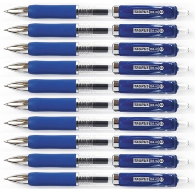 Długopis Pióro żelowe Niebieskie Zestaw 10szt