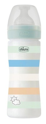 CHICCO WELL BEING BUTELKA DO PICIA DLA NIEMOWLĄT ŚREDNI PRZEPŁYW 250ml 2m+