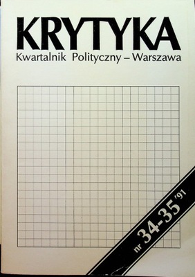 Krytyka Kwartalnik Polityczny Warszawa nr 34 35