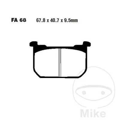 КОЛОДКИ ТОРМОЗНЫЕ ПЕРЕДНЯЯ / ЗАДНЕЕ EBC FA068