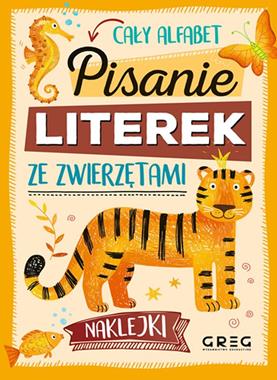 Pisanie literek ze zwierzętami alfabet naklejki Greg