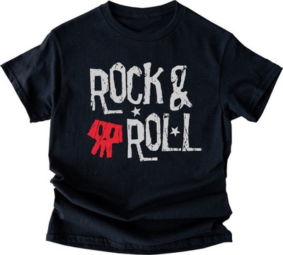 Koszulka ROCKOWA z nadrukiem rock and roll XS