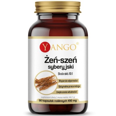 YANGO Żeń-Szeń Syberyjski 90vegcaps ADAPTOGEN ODPORNOŚĆ ENERGIA WITALNOŚĆ