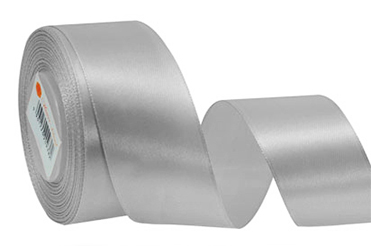 Taśma wstążki 32 m x 5 cm srebrna