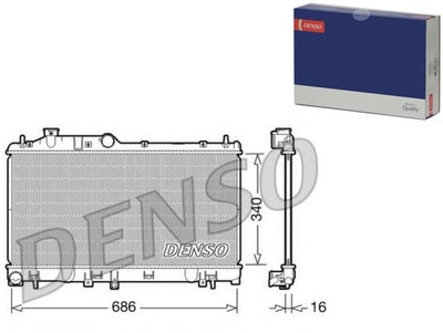 Denso drm36007 радиатор, система охлаждение двигателя фото №1