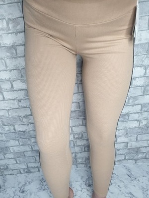 Leginsy Legginsy Damskie Prążek Zdobione S/M 36 38