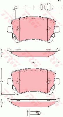 ZAPATAS DE FRENADO PARTE TRASERA VW PHAETON TRANSPORTER T5 03-  