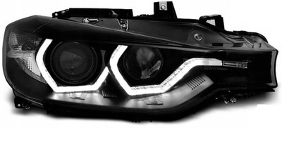 Лампи фари bmw f30/f31 11-15 led black drl фото №1