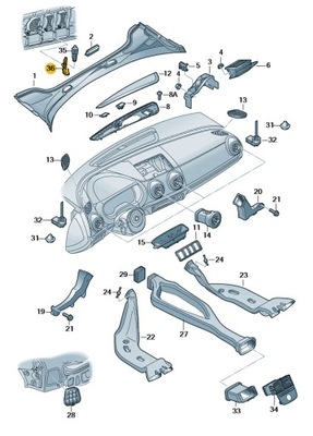 NUEVO ORIGINAL AUDI OE SOPORTE 8V0820536  