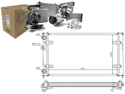 РАДИАТОР ВОДЫ VW FLIGHT СЕДАН 75 1.6 (6KV2)