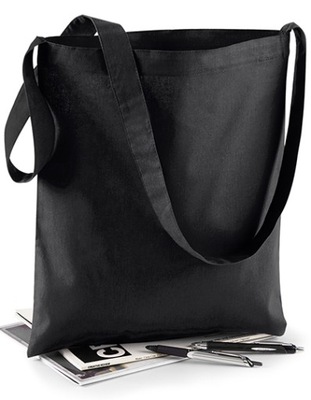 torba zakupowa Sling Bag czarna bawełniana 140g