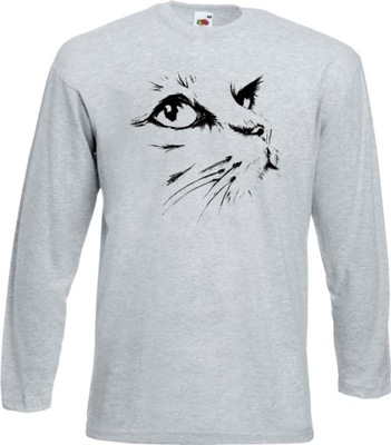 koszulka long KOT kotek kotem grumpy mruk cat L