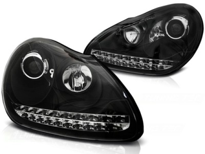 Ліхтарі  фари porsche cayenne 02-06r led чорний  ксенон d1s фото №1