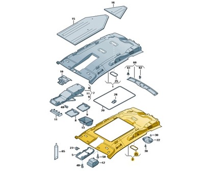 Потолок бежевая sharan alhambra панорама 2011 фото №1