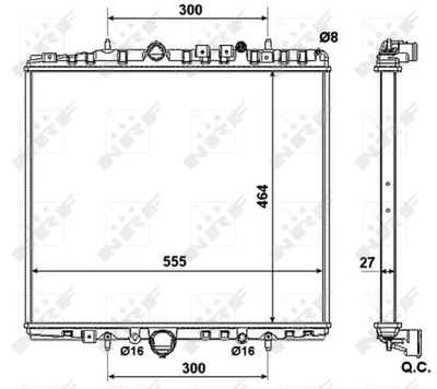 NRF 58373 CHLODNICA, SISTEMA DE REFRIGERACIÓN DEL MOTOR  