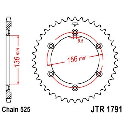 KRUMPLIARATIS GALINĖ JT 43-ZEBY SUZUKI DR 650 1996-2000 