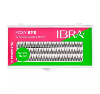 IBRA FOXY EYE SZTUCZNE RZĘSY KĘPKI CZARNE 16MM