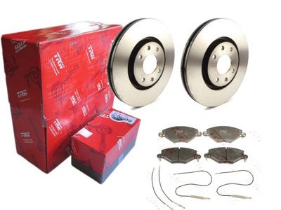 Тормозные диски тормозные колодки trw перед citroen c5 i ii 283mm фото №1