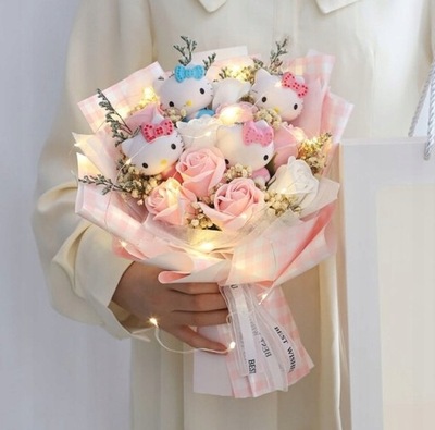 Anime Hello Kitty bukiet pluszowe pełne uzupe