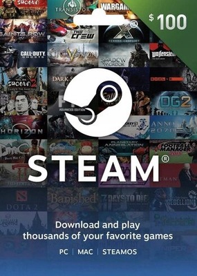 Karta Podarunkowa STEAM USA 100 USD