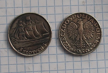 moneta 5 zł 1936