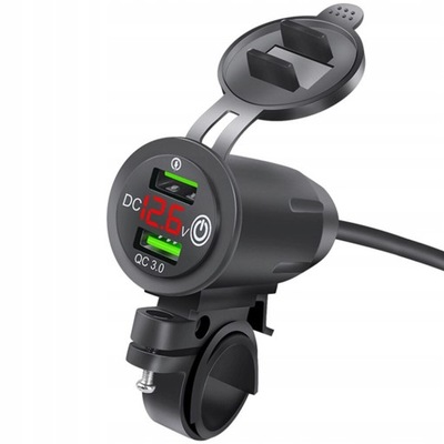 QC3.0 DOBLE DISPOSITIVO DE CARGA MOTOCICLETA USB CON DIODO LUMINOSO LED EN  