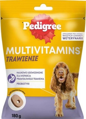 Pedigree Multivitamins Trawienie z kurczakiem 180g