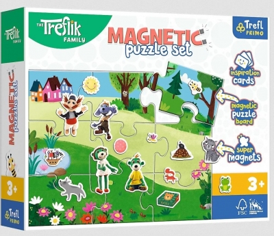 Puzzle Trefl Rodzina Treflików 73 elementów Puzzle magnetyczne - Treflikowy