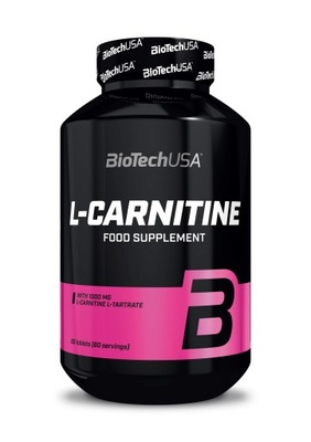 BioTech USA L-Carnitine 60 tabl L-Karnityna Spalacz Tłuszczu Mocna 1000mg