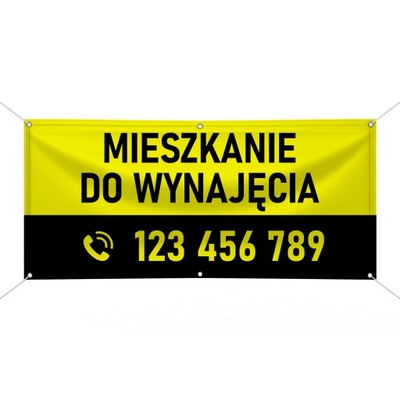 Baner reklamowy ,, mieszkanie do wynajęcia ,, 200x100cm