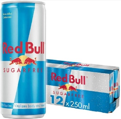 RED BULL Energy Sugar Free Bez Cukru 12x250ml