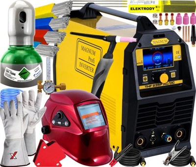 SPAWARKA INWERTOR TIG HF DO ALUMINIUM MAGNUM THF 235P AC/DC LCD PULSE 200A