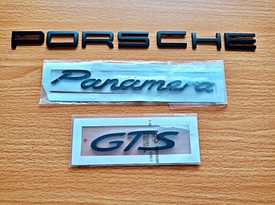 PORSCHE PANAMERA 971 EMBLEM INSCIPTION PORSCHE PANAMERA GTS BLACK MATTE  