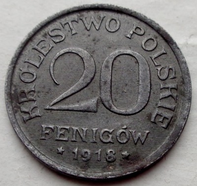 Królestwo Polskie - 20 fenigów - 1918