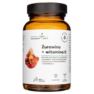 Aura Herbals Żurawina 800 mg Odporność Vege 60kaps Odporność